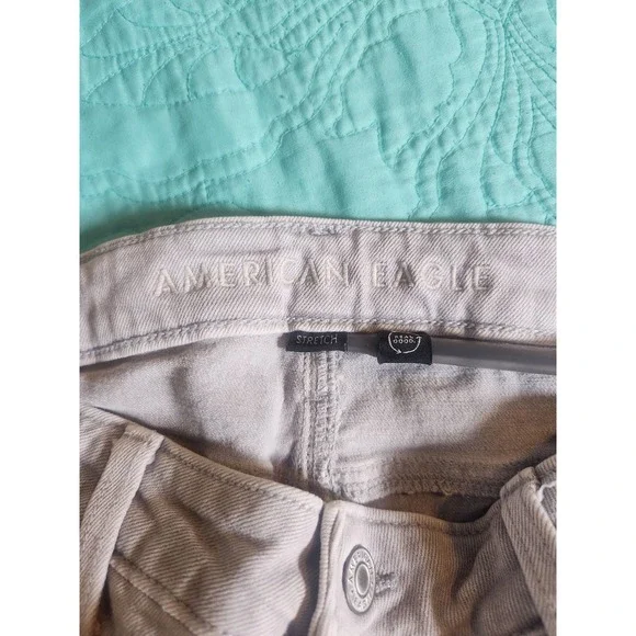 American Eagle Stretch Straight Leg Jeans Light Gray Size 4 Regular 7648413017 - Picture 2 of 9